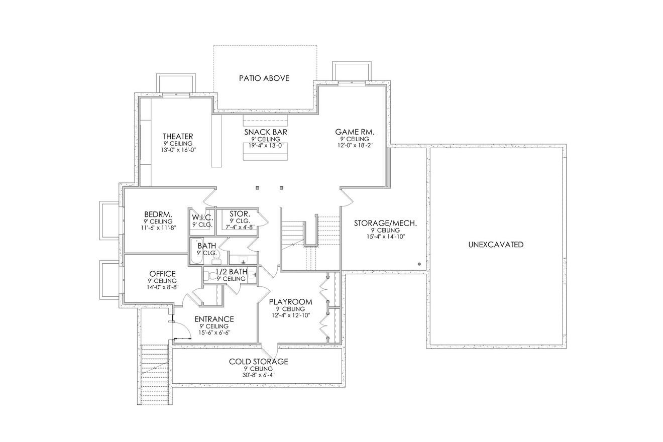 Farmhouse House Plan - Smithfield 86684 - Basement Floor Plan