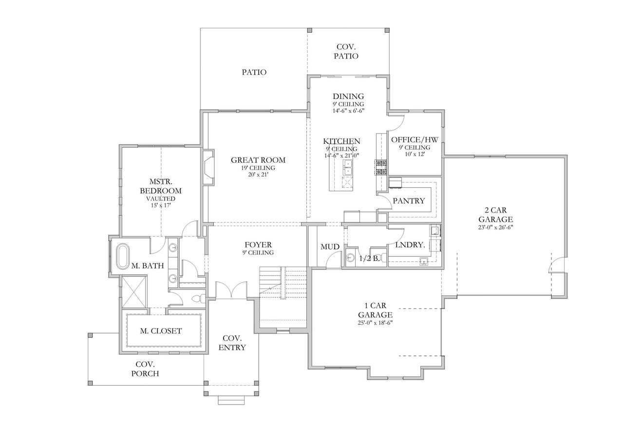 Farmhouse House Plan - The Ranch 93457 - 1st Floor Plan