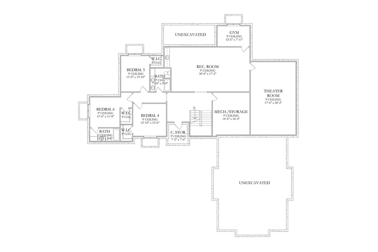 Contemporary House Plan - Vera 47721 - Basement Floor Plan