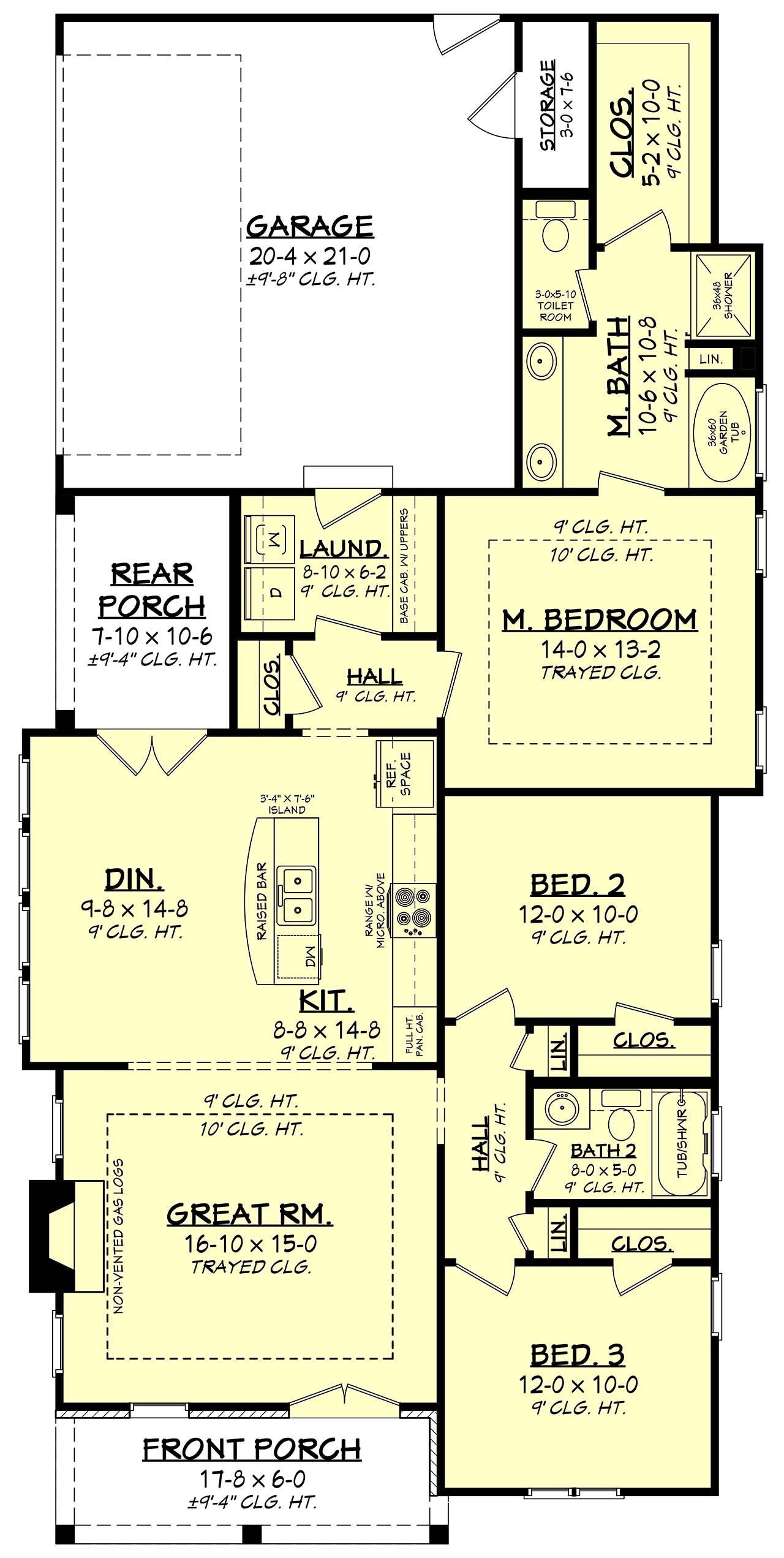 Country House Plan - Maison III 66916 - 1st Floor Plan