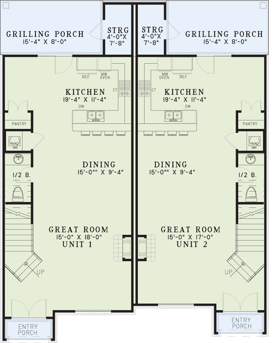 French Country House Plan - McCarroll Street 38216 - 1st Floor Plan