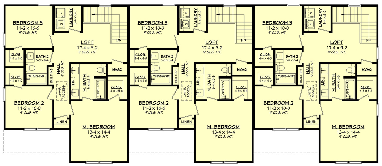 Secondary Image - Farmhouse House Plan - Millbranch 60277 - 2nd Floor Plan