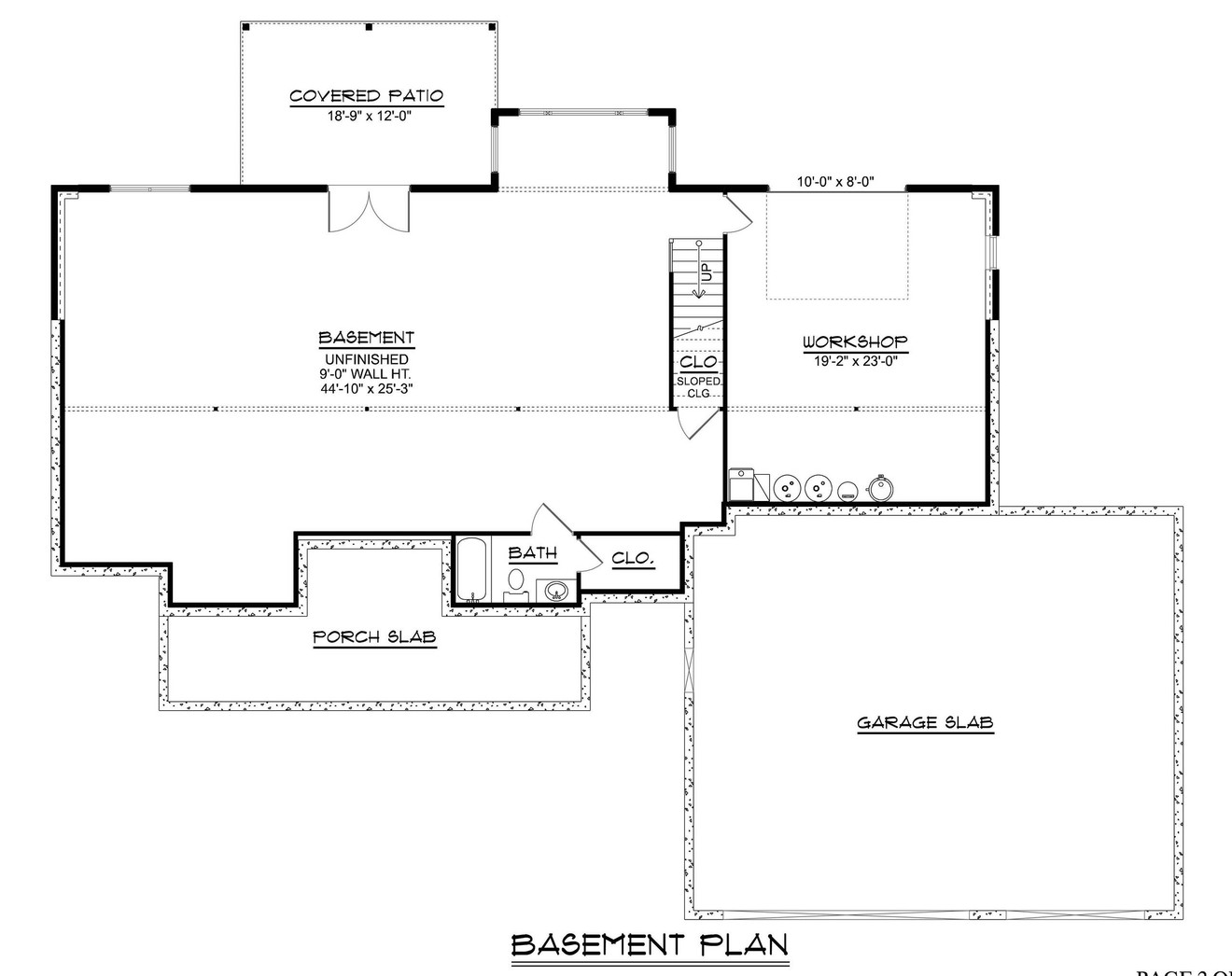 Country House Plan - 58636 - Basement Floor Plan