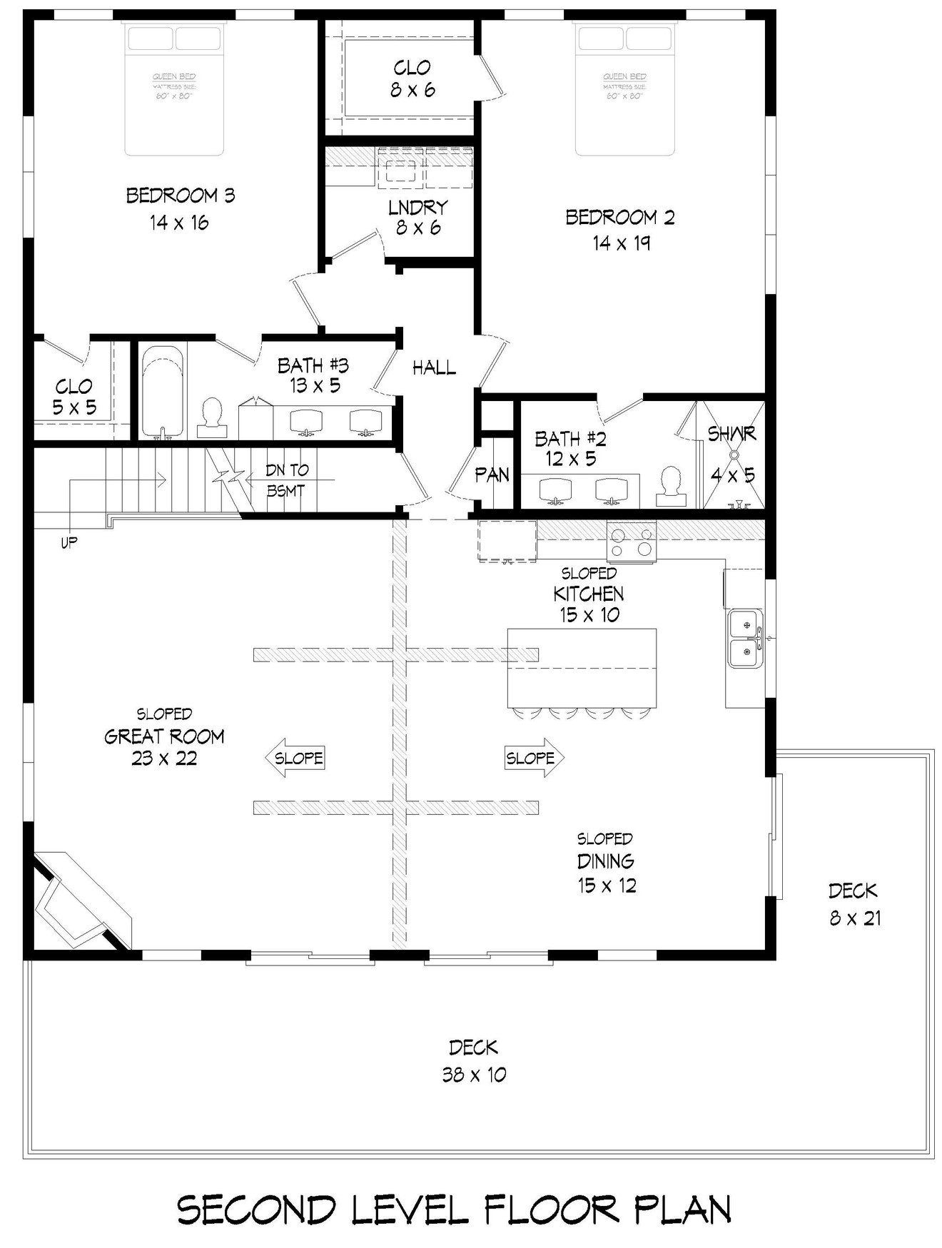 Farmhouse House Plan - Rangeley Lake Pine 84098 - 2nd Floor Plan