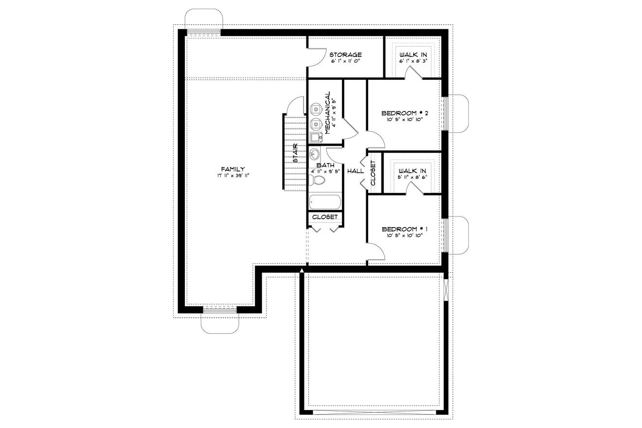 Craftsman House Plan - Wilde 42916 - Basement Floor Plan