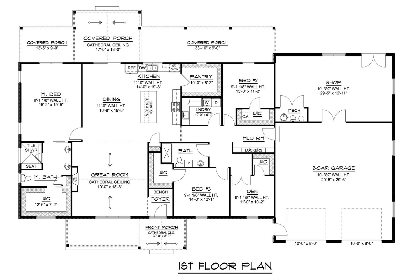 Farmhouse House Plan - 95003 - 1st Floor Plan