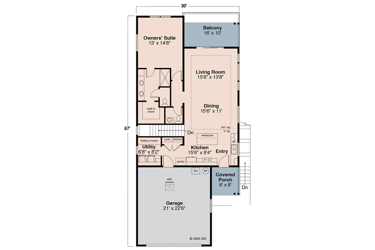 Country House Plan - Crescent Bend 36463 - 1st Floor Plan