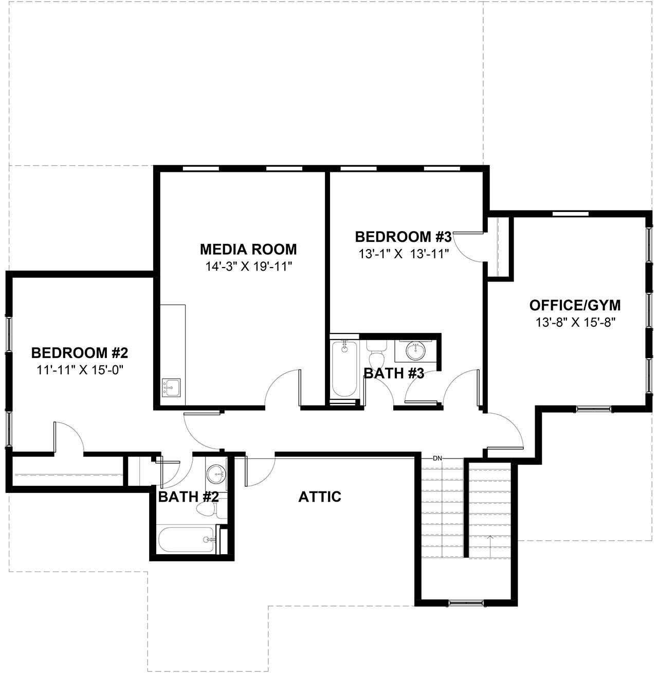 Secondary Image - Craftsman House Plan - Keck 71718 - 2nd Floor Plan