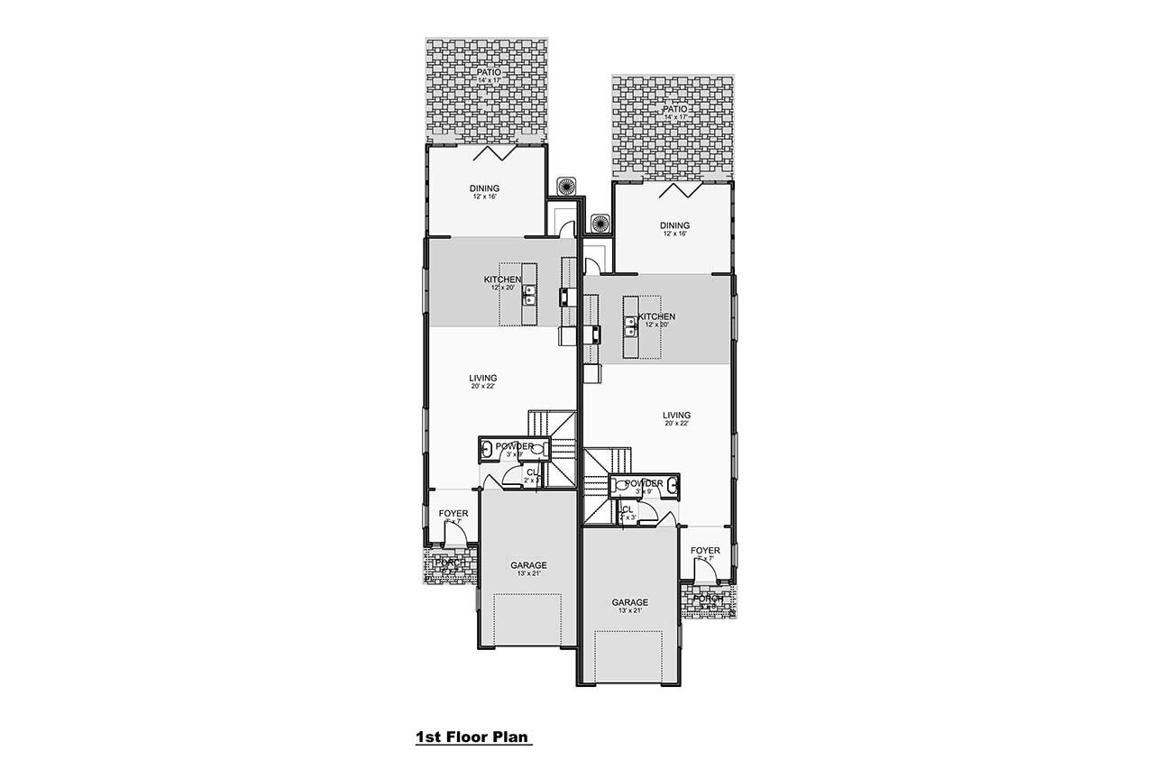 Modern House Plan - Rockaway 47737 - 1st Floor Plan