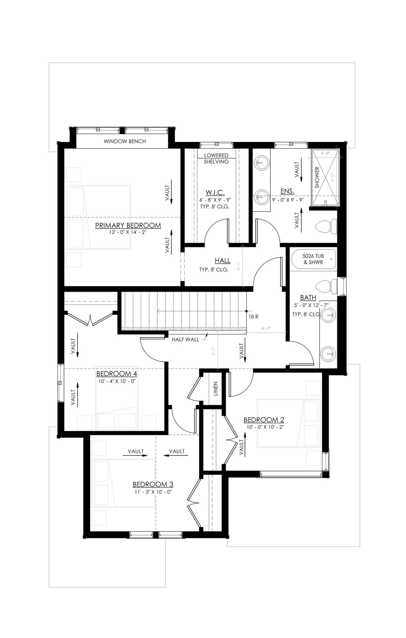 Secondary Image - Farmhouse House Plan - Atmore 48696 - 2nd Floor Plan