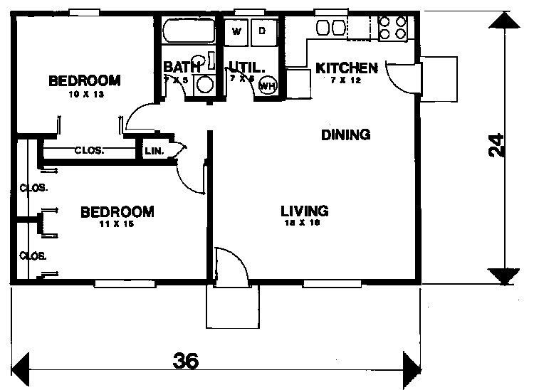Farmhouse House Plan - Cottage 17742 - 1st Floor Plan