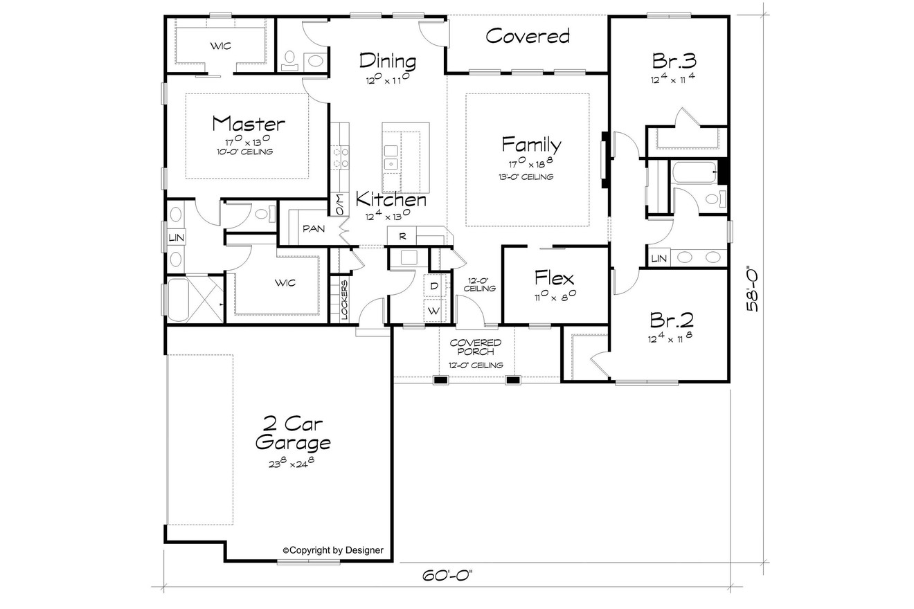 Contemporary House Plan - Xena 38223 - 1st Floor Plan