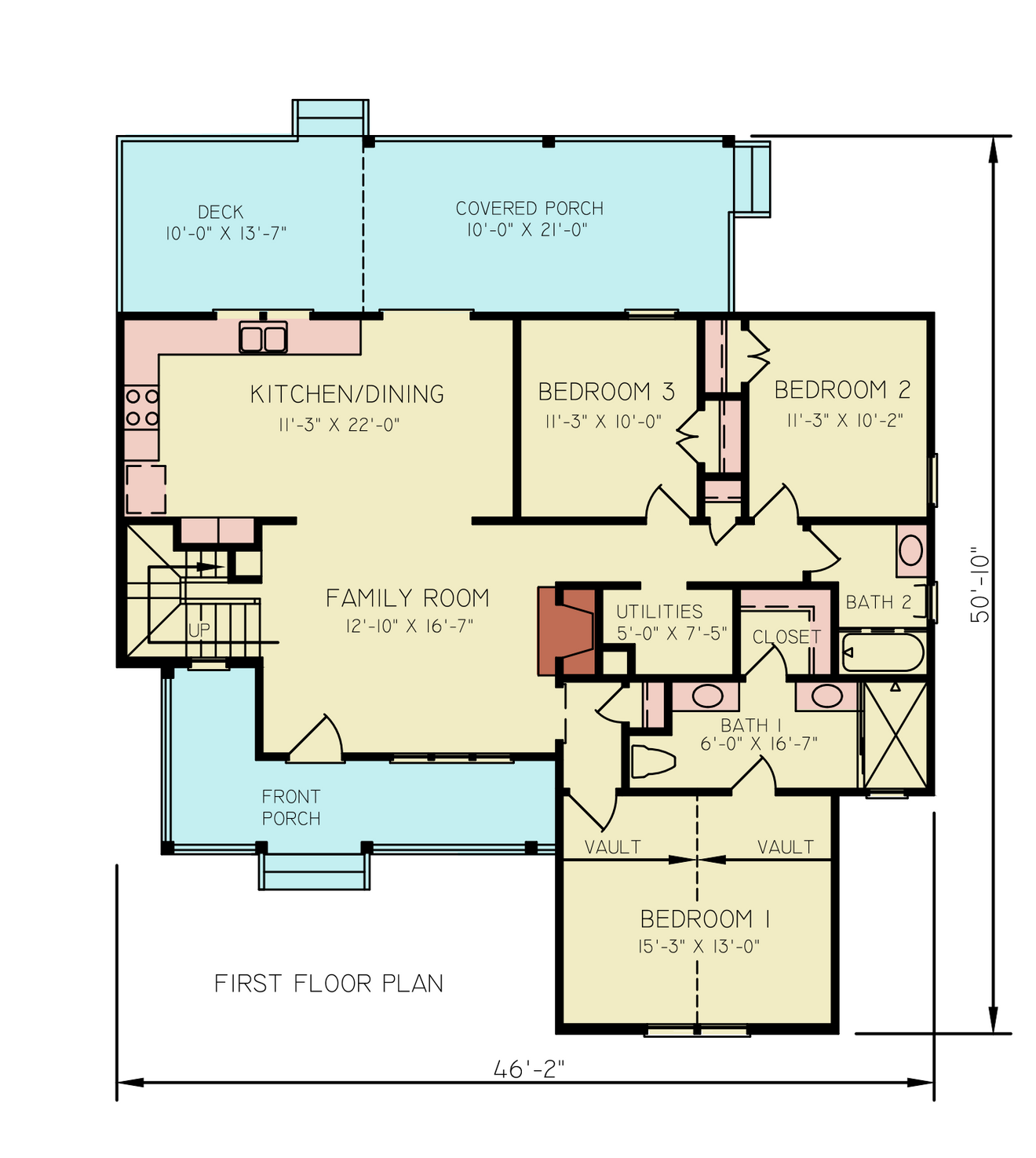 Farmhouse House Plan - Donna 4 22222 - 1st Floor Plan