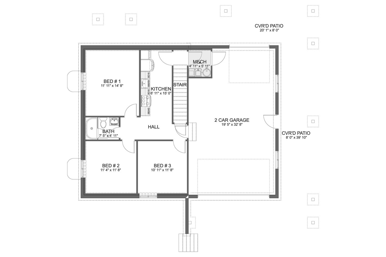 Secondary Image - Traditional House Plan - Naylor 68963 - Basement Floor Plan