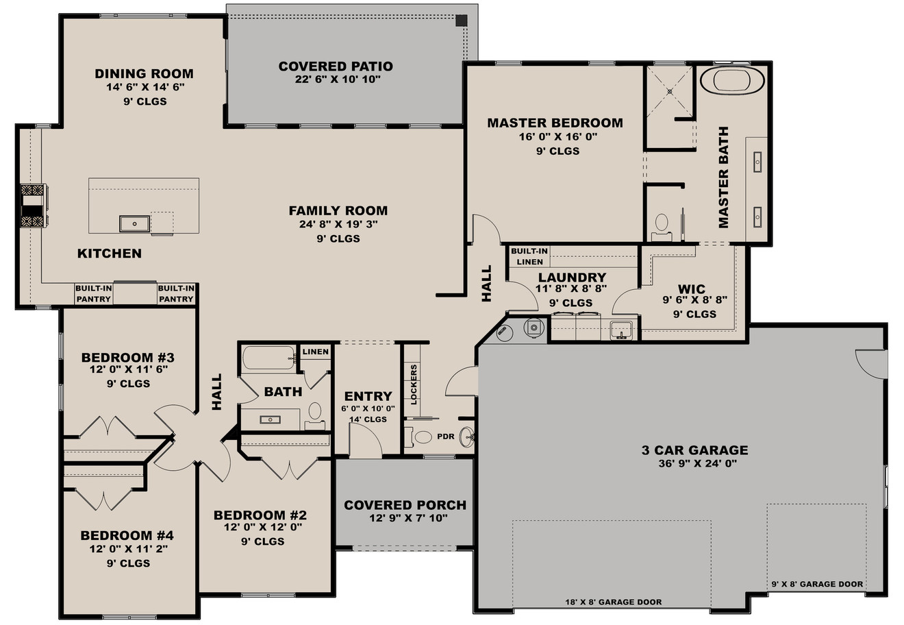 Craftsman House Plan - The Magnolia 88870 - 1st Floor Plan