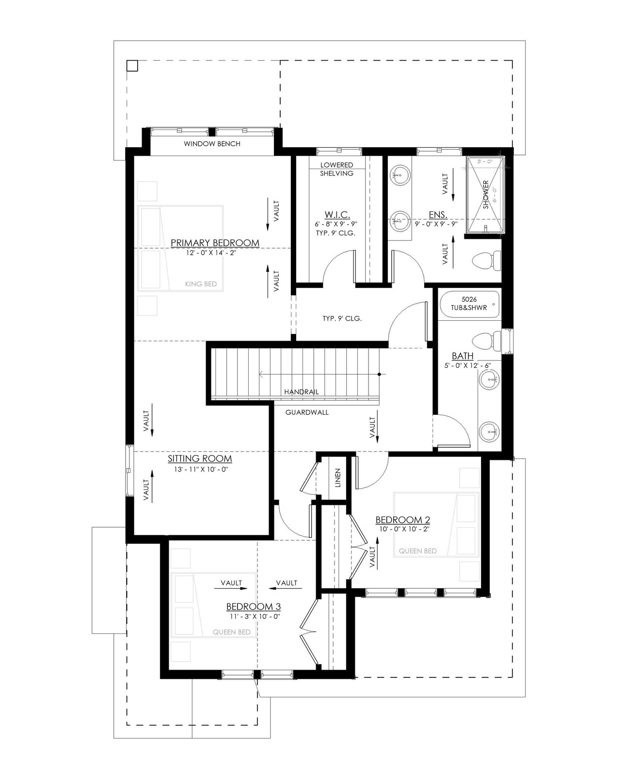 Secondary Image - Farmhouse House Plan - Beaumont 87729 - 2nd Floor Plan