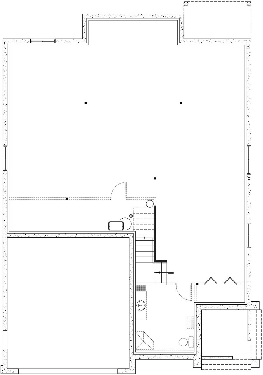 European House Plan - Davenport 61187 - Basement Floor Plan
