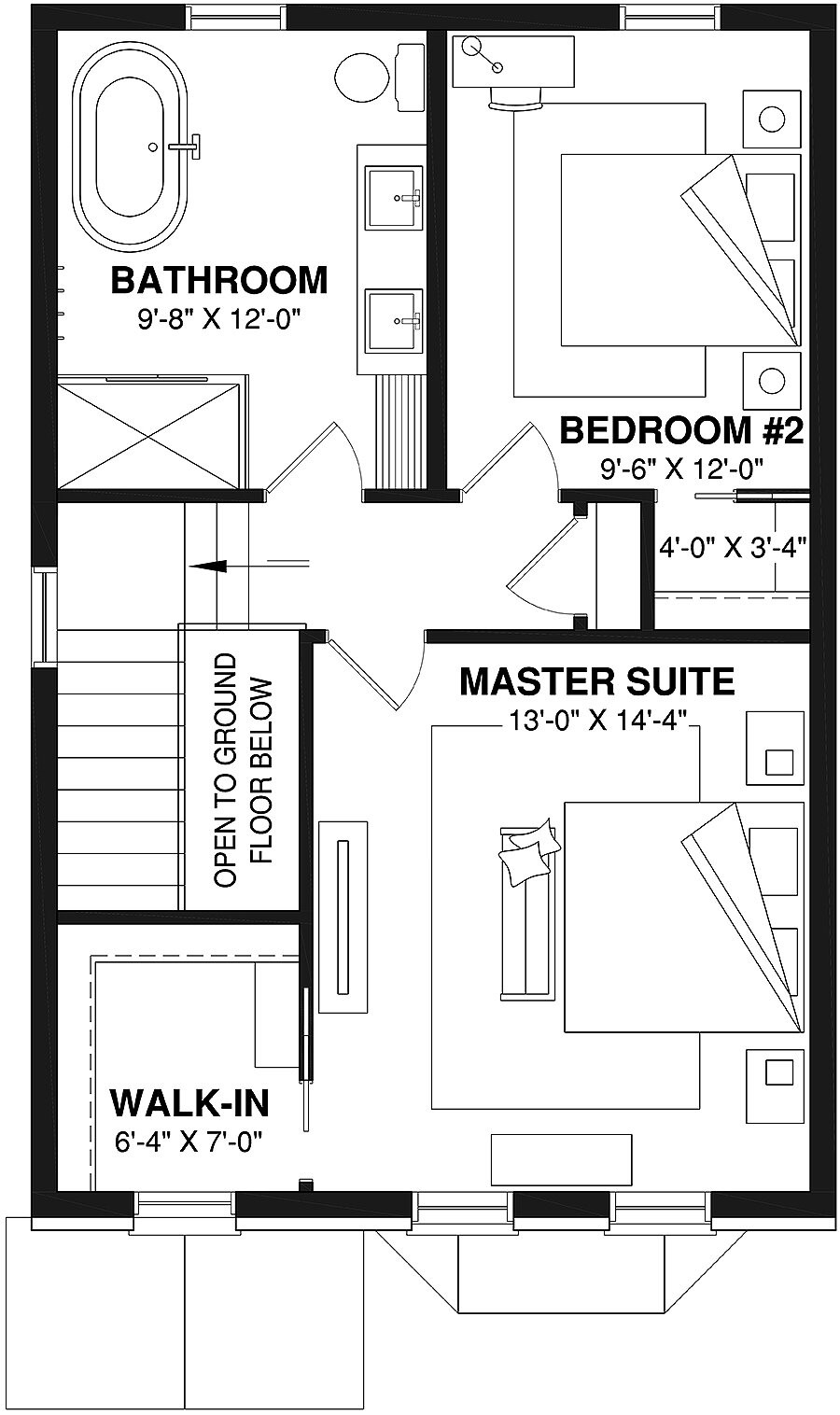 Secondary Image - European House Plan - 46806 - 2nd Floor Plan