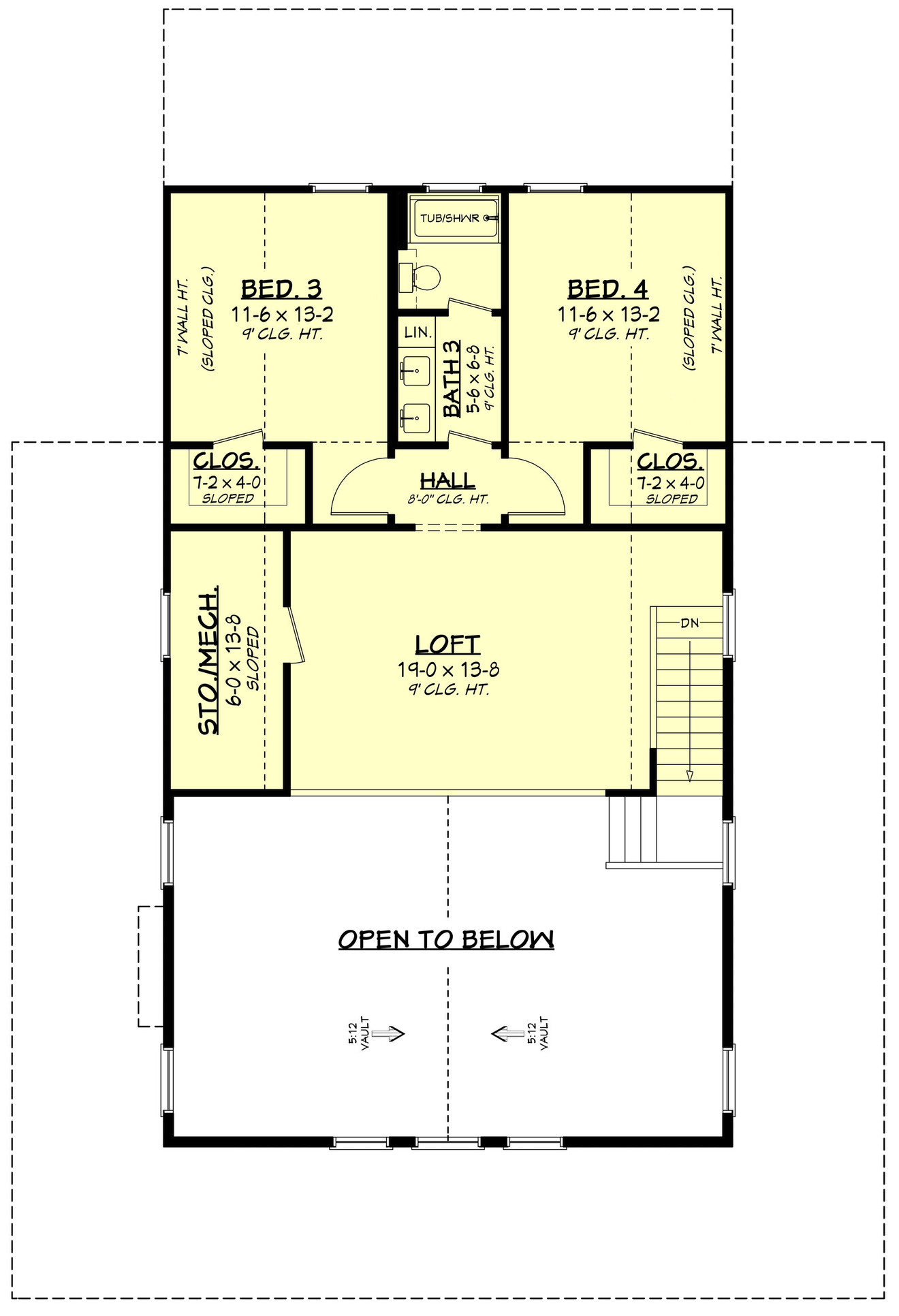 Farmhouse House Plan - Pleasant Hill 46297 - 2nd Floor Plan