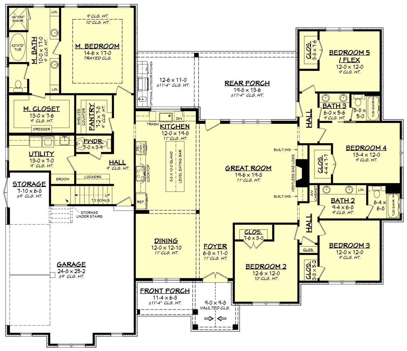Country House Plan - Dutton 96855 - 1st Floor Plan