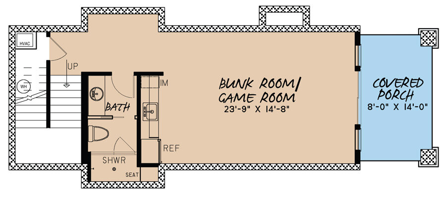 Mountain Rustic House Plan - 5068 Adirondack Place II 53599 - Basement Floor Plan