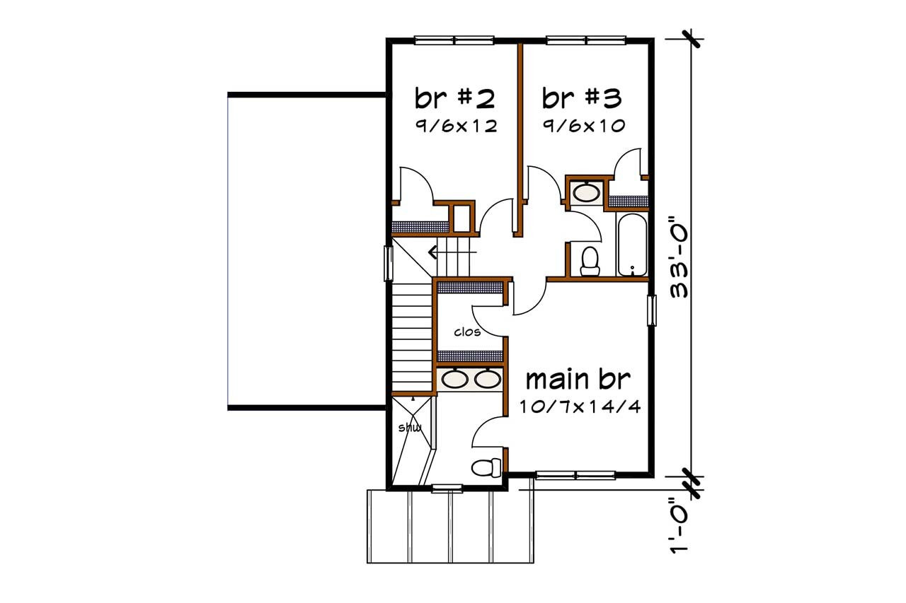 Secondary Image - Contemporary House Plan - 16515 - 2nd Floor Plan