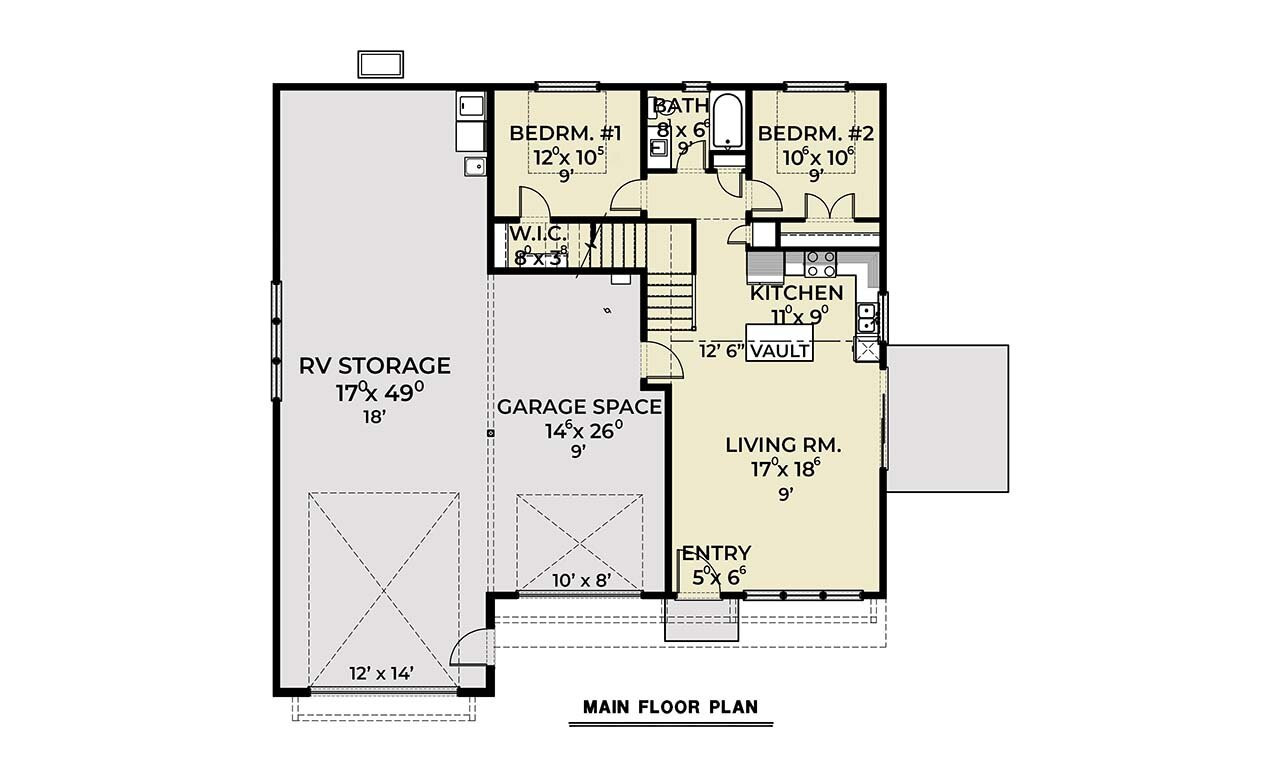 Farmhouse House Plan - 99341 - 1st Floor Plan