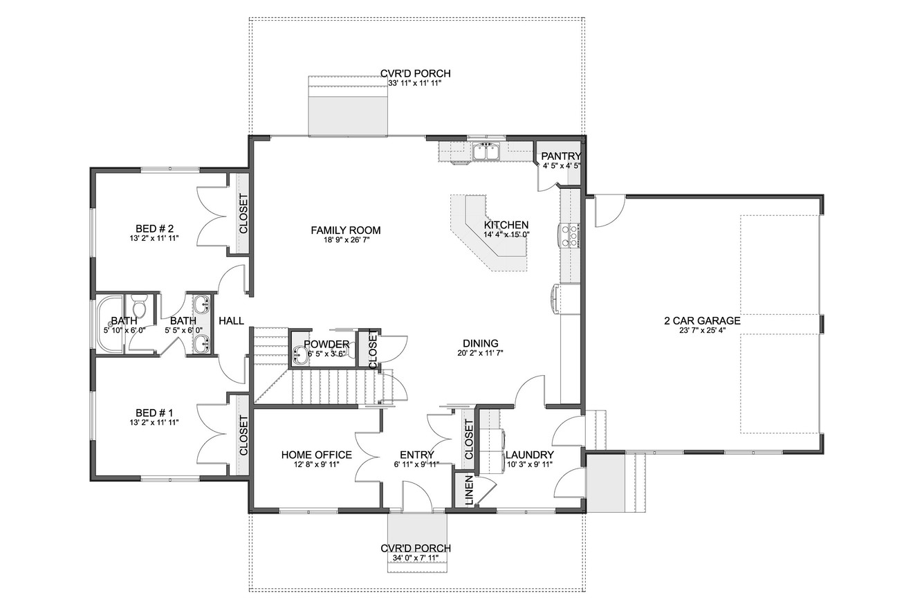 Spanish House Plan - Torremolinos 19302 - 1st Floor Plan