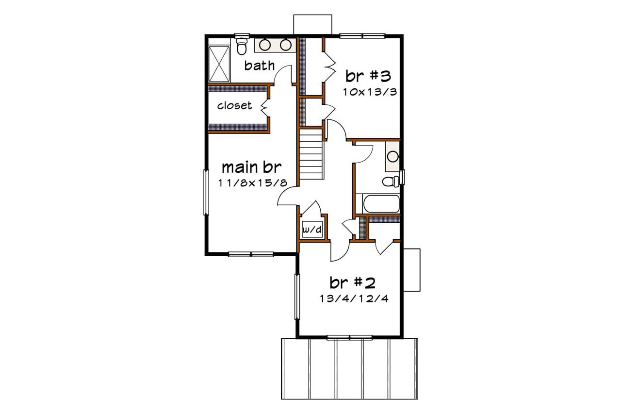 Secondary Image - Contemporary House Plan - 35532 - 2nd Floor Plan