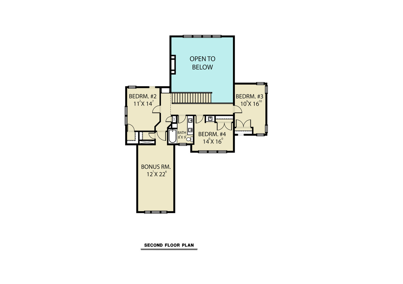 Craftsman House Plan - 73952 - 2nd Floor Plan