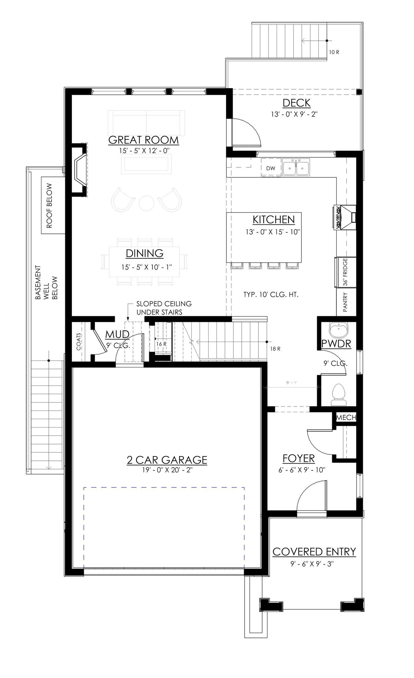 Farmhouse House Plan - 74486 - 1st Floor Plan