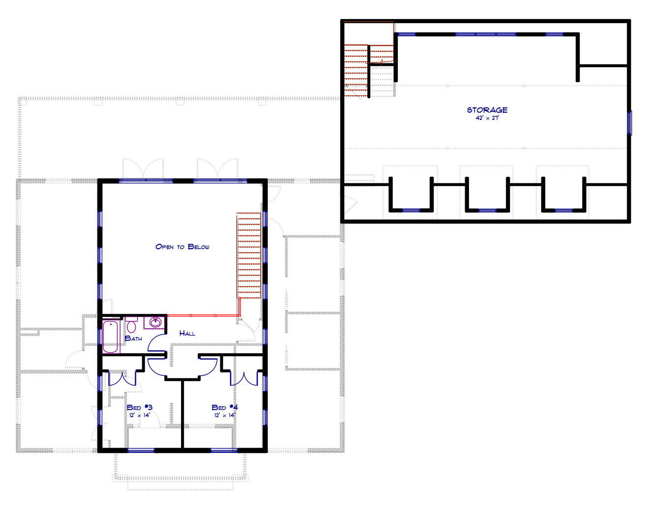 Secondary Image - Farmhouse House Plan - Frontier 76072 - 2nd Floor Plan