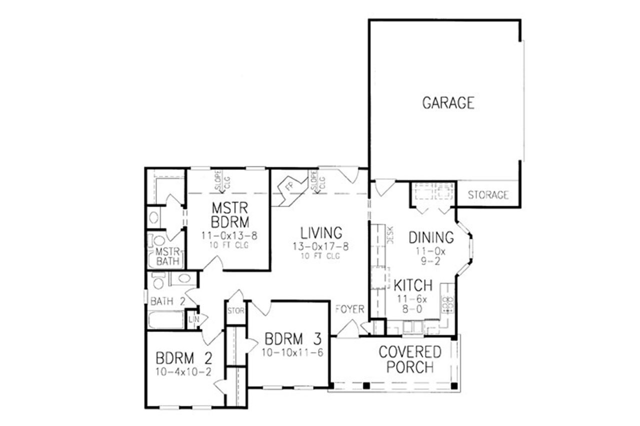 Traditional House Plan - Hanover 28636 - 1st Floor Plan