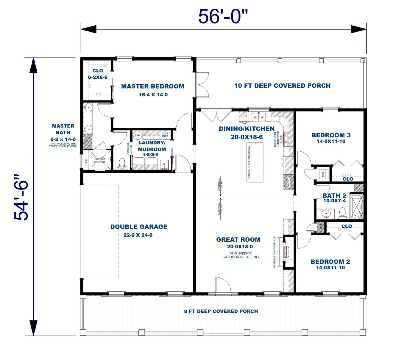 Farmhouse House Plan - 15436 - 1st Floor Plan