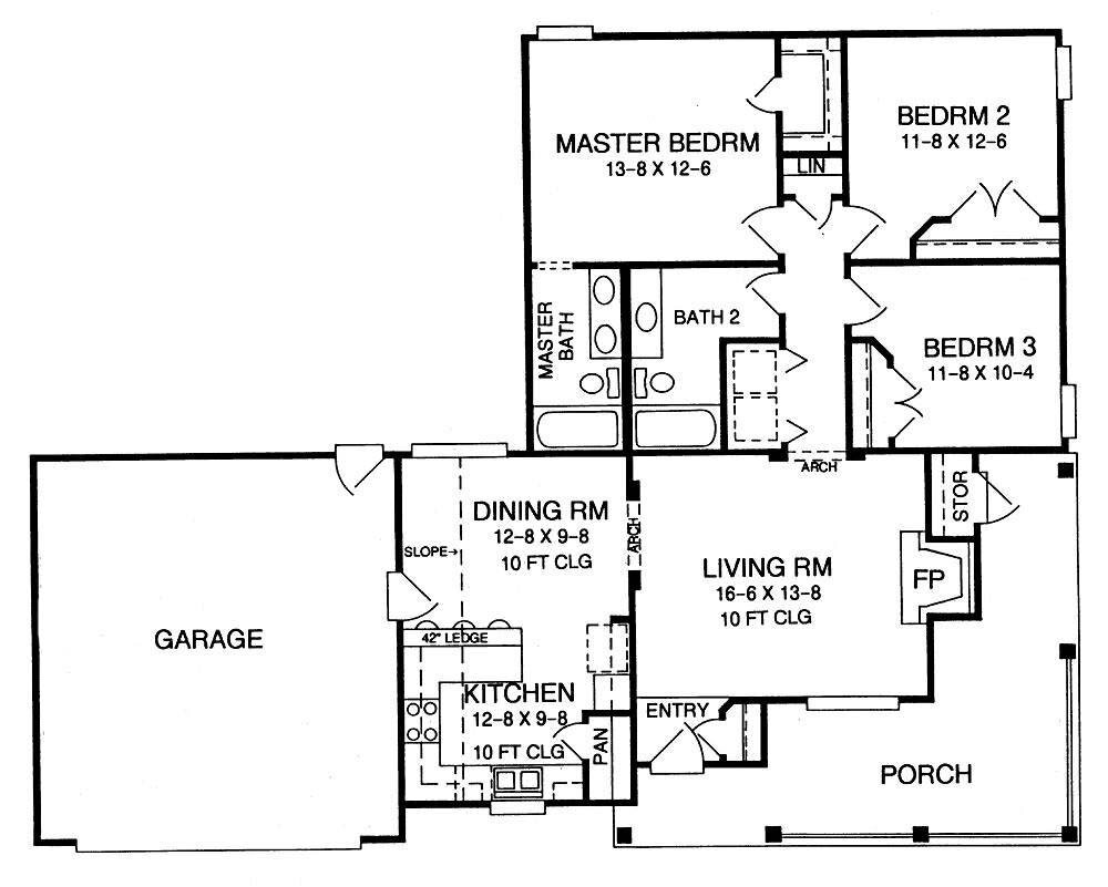 Country House Plan - Desoto 36596 - 1st Floor Plan