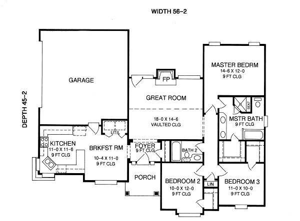European House Plan - Lautrec 94747 - 1st Floor Plan