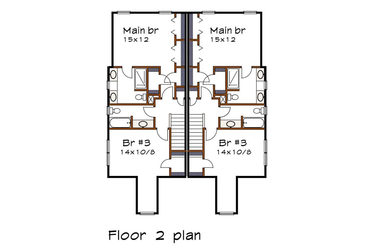 Secondary Image - Craftsman House Plan - 36630 - 2nd Floor Plan