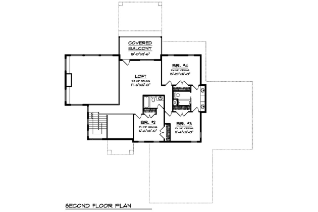 Modern House Plan - 58326 - 2nd Floor Plan