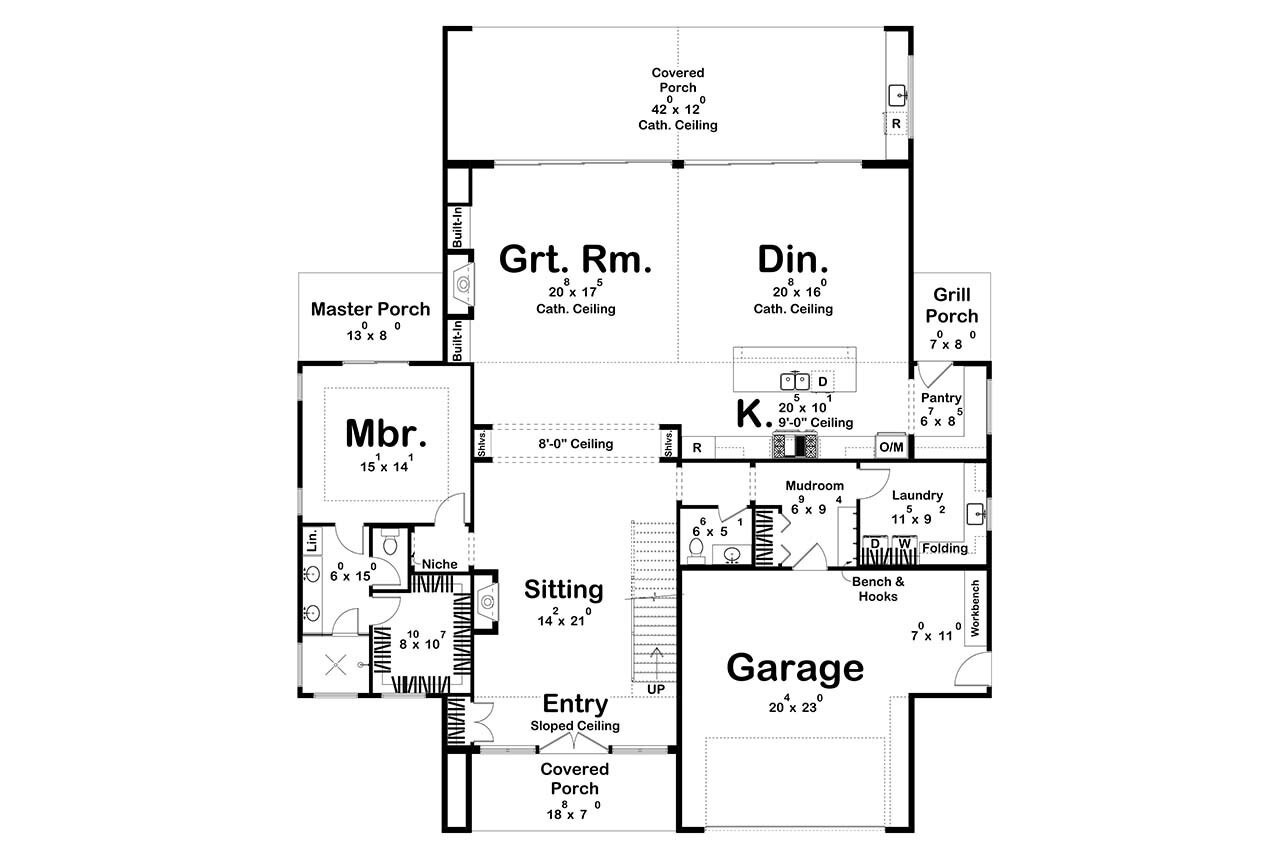 Kasper - Plan #76788 - Slab Foundation - Optional Floor Plan