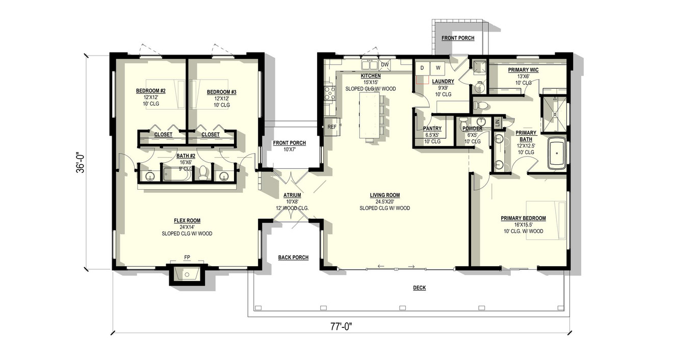Contemporary House Plan - Buttercup 58412 - 1st Floor Plan