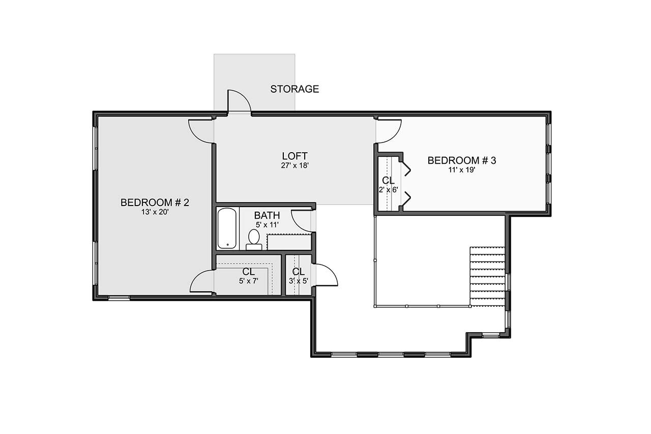 Farmhouse House Plan - Smith Point 42842 - 2nd Floor Plan