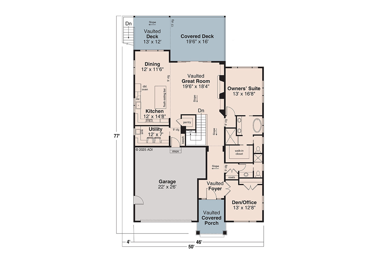 Contemporary House Plan - Everwood 70930 - 1st Floor Plan