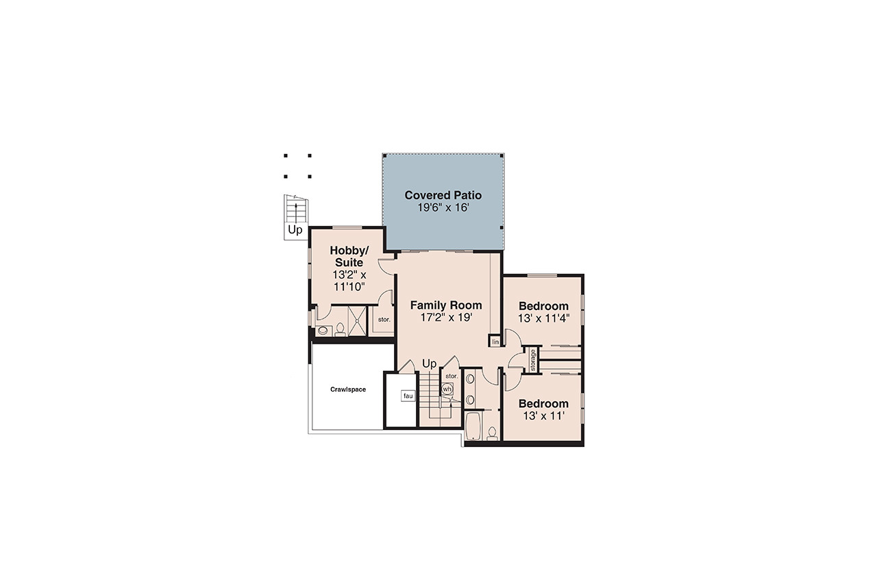 Secondary Image - Contemporary House Plan - Everwood 70930 - Basement Floor Plan