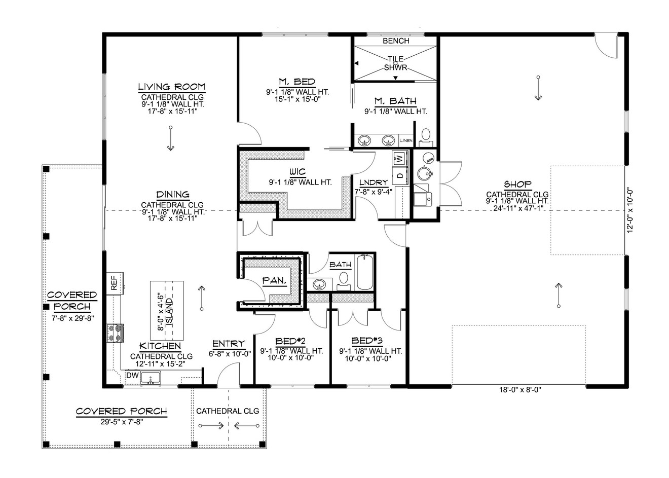 Country House Plan - 80577 - 1st Floor Plan