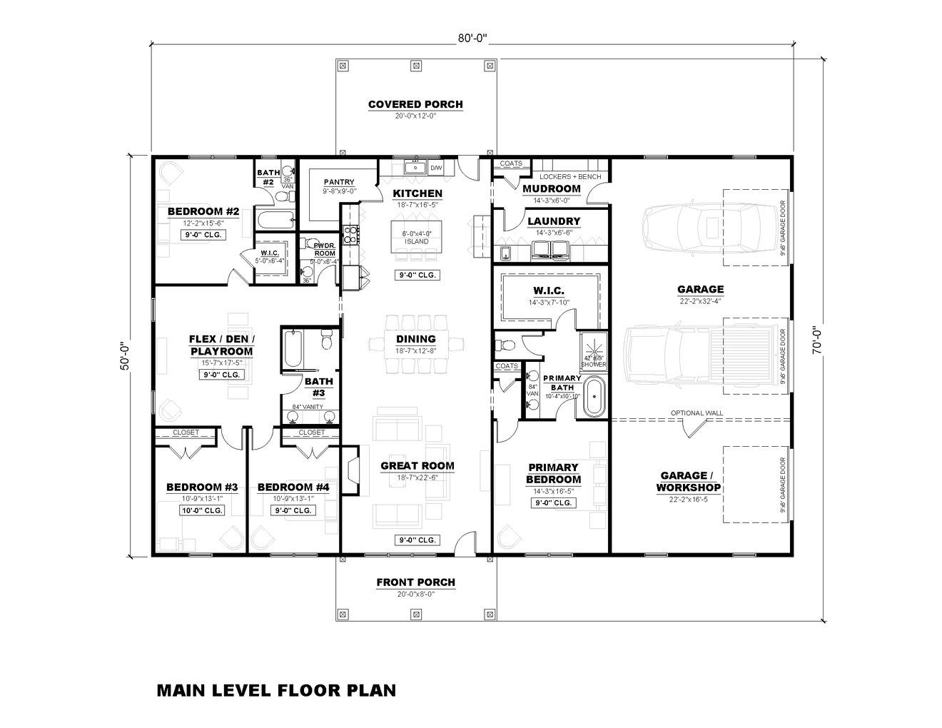 Farmhouse House Plan - Cassidy-6A 50799 - 1st Floor Plan