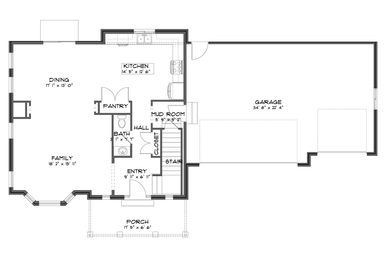 Farmhouse House Plan - Concinnity 95016 - 1st Floor Plan