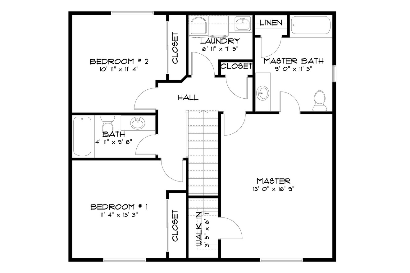 Secondary Image - Country House Plan - Hertig 72564 - 2nd Floor Plan