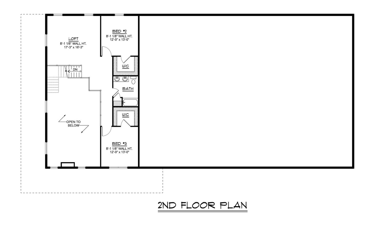 Secondary Image - Traditional House Plan - 58983 - 2nd Floor Plan