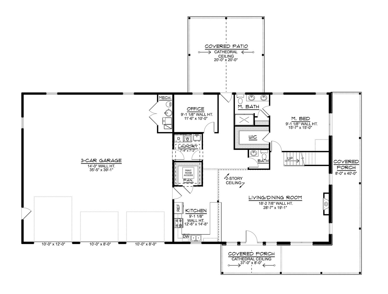 Country House Plan - 58420 - 1st Floor Plan