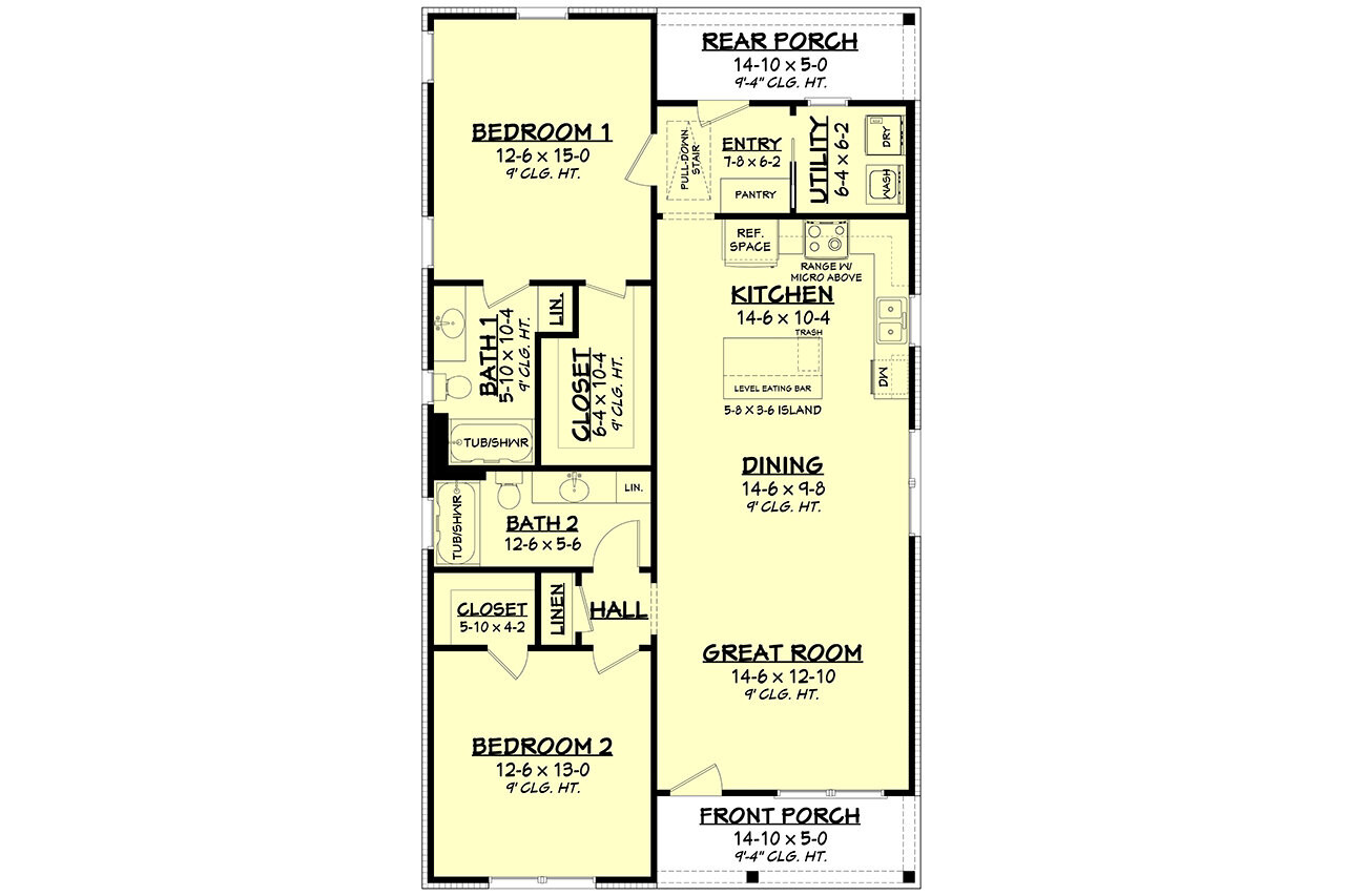 Farmhouse House Plan - Cameron 69049 - 1st Floor Plan